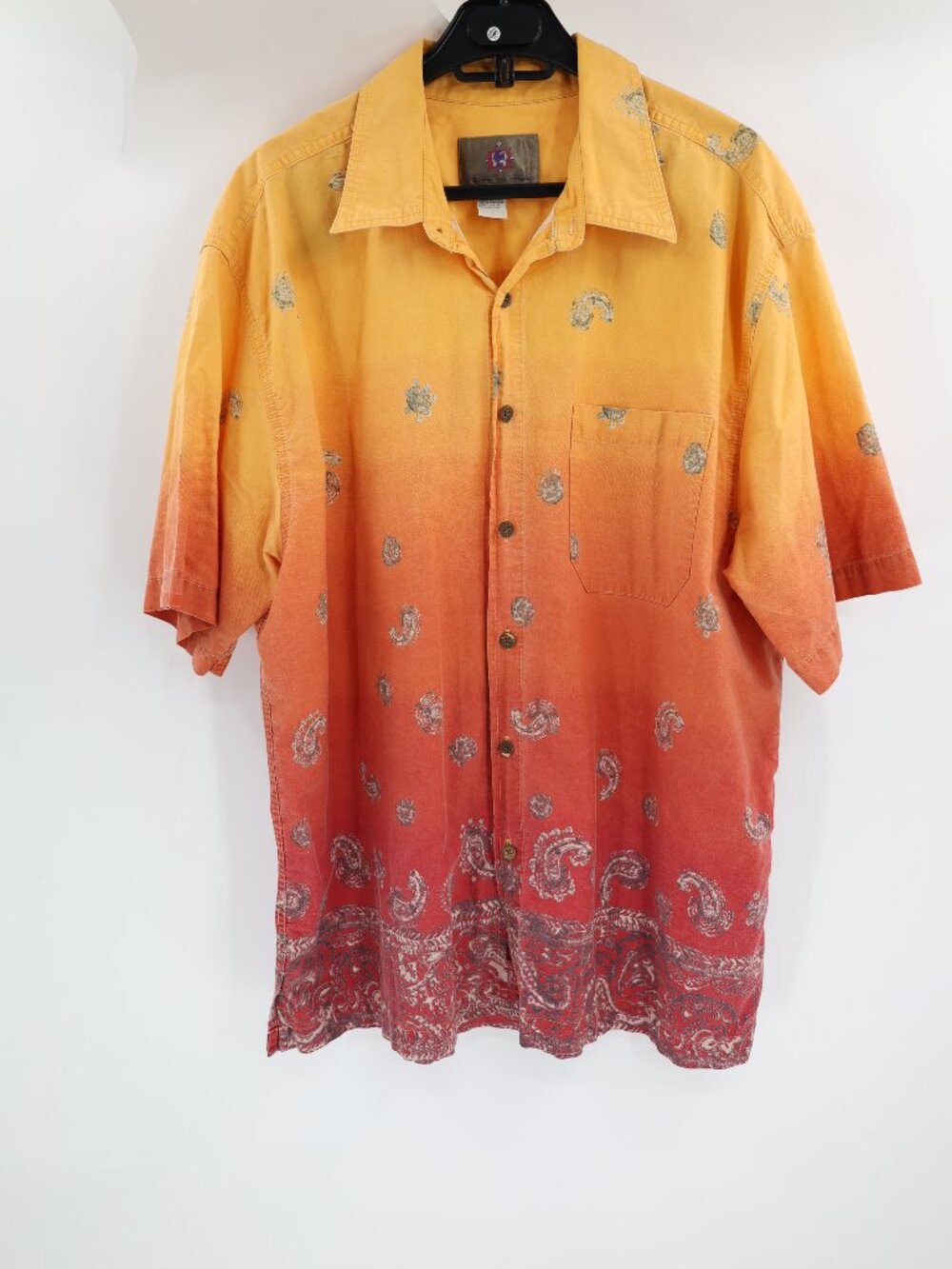 The Territory Ahead Shirt Mens XL Cotton Southwestern Ombre Paisley Button Up
